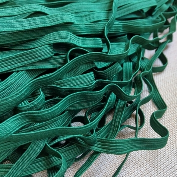 Резинка білизняна плетена, 8 мм, темно-зелена (пляшковий).