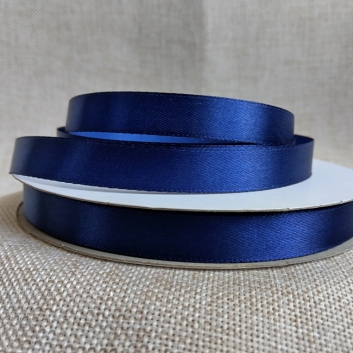 Атласна стрічка 1,2 см, темно-синя (120)