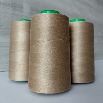 Нитки швейні Ninatex, 40/2, 5000 ярдів, бежевий (123-1)