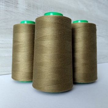 Нитки швейні Ninatex, 40/2, 5000 ярдів, хакі. 052