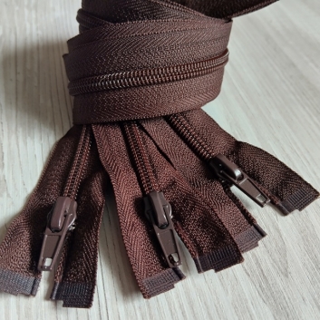 Блискавка спіральна, тип-5, 60 см, темно-коричневий
