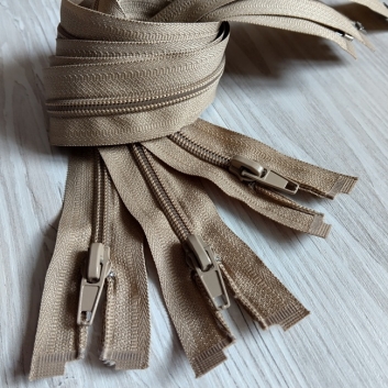Блискавка спіральна, тип-5, 65 см, бежевий