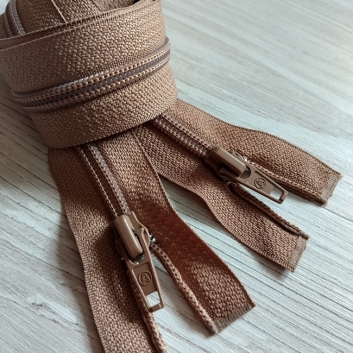 Блискавка спіральна, тип-5, 40 см, темно-бежевий