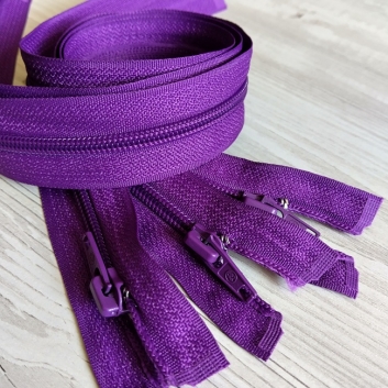 Блискавка спіральна, тип-5, 45 см, фіолетова