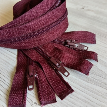 Блискавка спіральна, тип-5, 45 см, бордовий