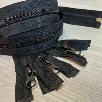 Блискавка спіральна, тип-5, 50 см, чорна (322)