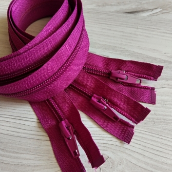 Блискавка спіральна, тип-5, 50 см, рожева малина