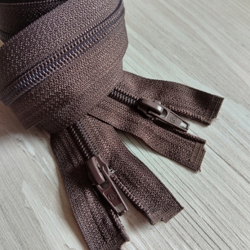 Блискавка спіральна, тип-5, 50 см, попільно-коричневий
