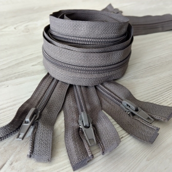 Блискавка спіральна, тип-7, 2 бігунка, 110 см, сіра*