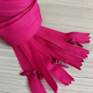 Блискавка потайна, 50 см., тип-3, рожева фуксія