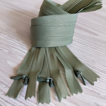 Блискавка потайна, 50 см, тип-3, оливковий