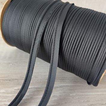 Кант вшивний, чорний 8 мм