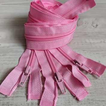 Блискавка спіральна, тип-5, 60 см, світло-рожева (134)