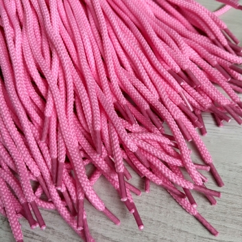 Шнурки круглі, 5 мм, 80 см, рожеві
