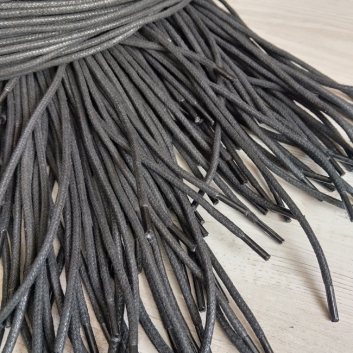 Шнурки вощені, круглі, 3 мм., 150 см., чорний.