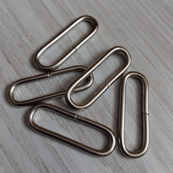 Перетяжка металева овал, 30х7 мм, д-2,3 мм, нікель