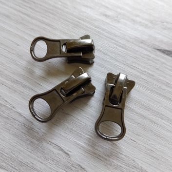 Бігунок трактор, тип-5, Велике вухо, з фіксатором, темний нікель**