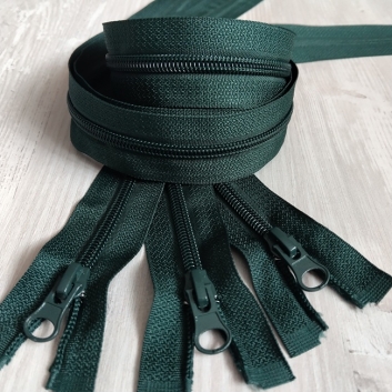 Блискавка спіральна, тип-5, 80 см., зелений бутилочний (273)