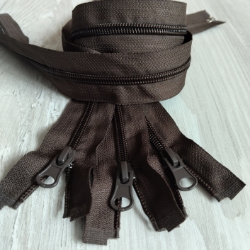 Блискавка спіральна, тип-5, 80 см, коричнева (302)