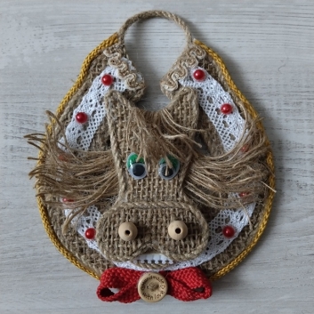 Сувенір Підкова з конем на магніті, 15х12 см (240)