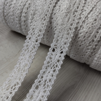 Мереживо бавовна, 20 мм, біле