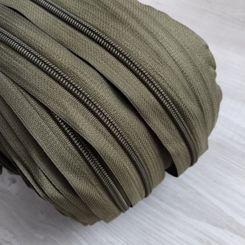 Блискавка спіральна на метраж, тип-5, хакі (298)