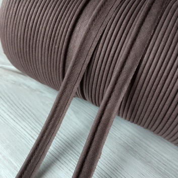 Кант бавовняний вшивний, коричневий 8 мм