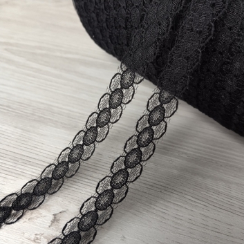 Мереживо 15 мм, чорне (140)