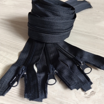 Блискавка спіральна, тип-5, 1 бігунок, 80 см, чорно-синя (799)