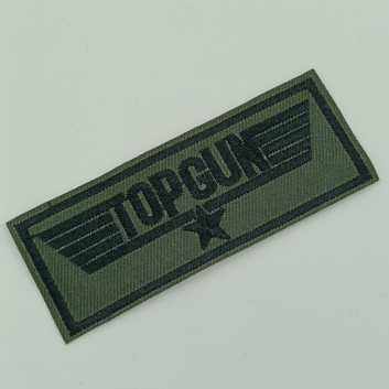 Нашивка термоклейова, Top Gun, хакі, 90х35 мм