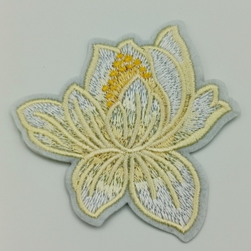 Нашивка Квітка, жовта 80х80 мм